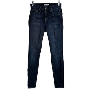 Good American Good Legs Women’s 2/26 Dark Blue Skinny Jeans High Waisted Rise